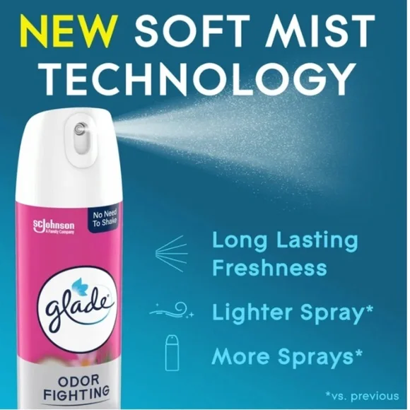 4-Glade Odor Fighting Soft Mist Air Freshener Room Spray - Picture 9 of 15